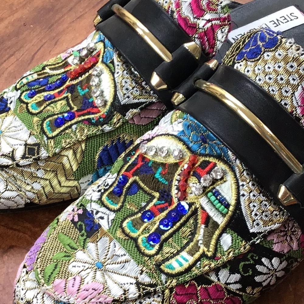 Steve Madden Bejeweled Elephant Mules